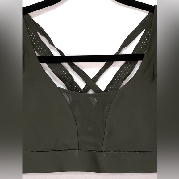 Lululemon Vitalize Swim Sports Bra Dark Olive Activewear Running Summer Yoga Gym - Picture 6 of 13